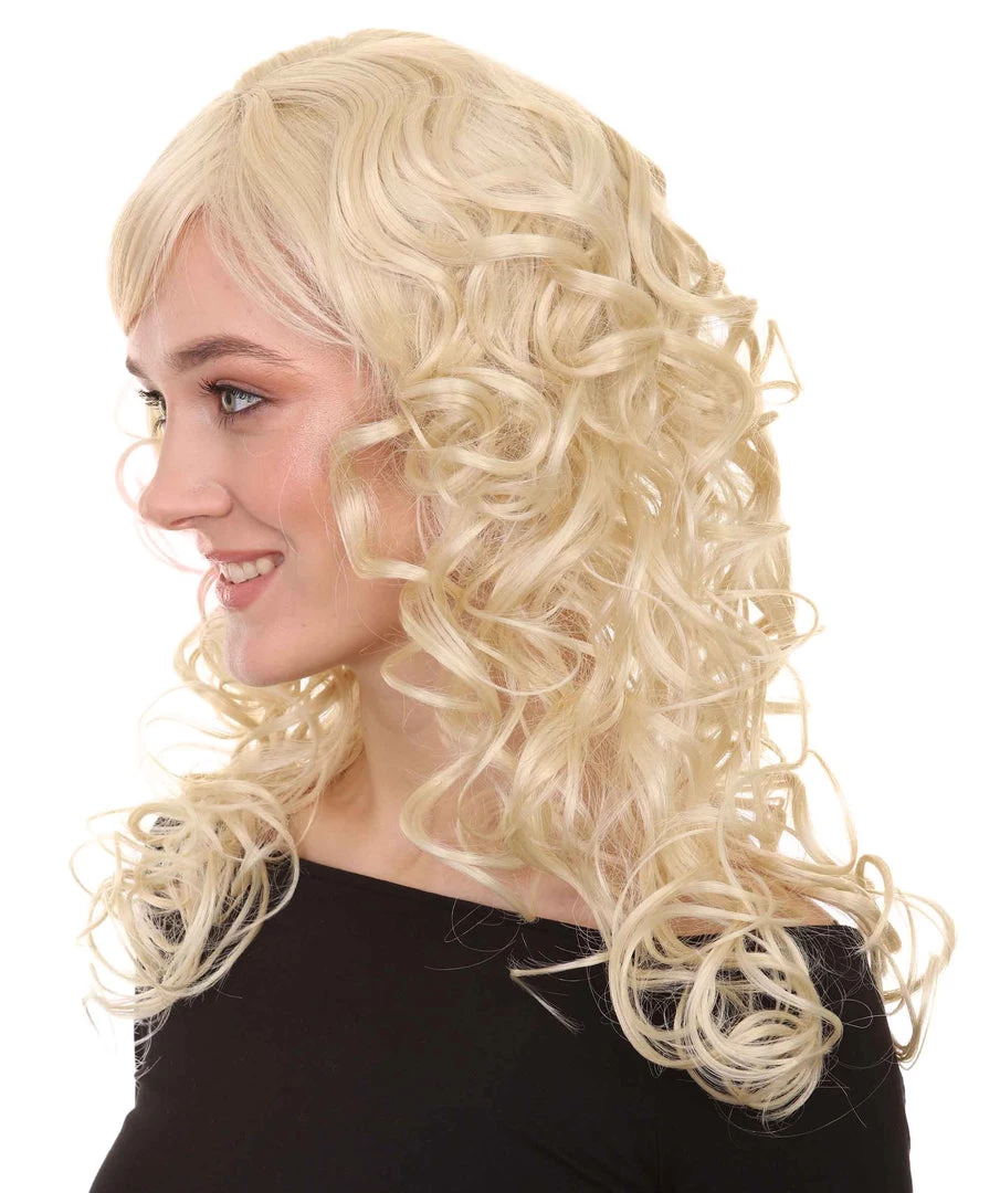 HPO Men's Adult Womens Wig | Curly Long Princess Blonde Cosplay Halloween Wig | Premium Breathable Capless Cap 3 HPO Men's Adult Womens Wig | Curly Long Princess Blonde Cosplay Halloween Wig | Premium Breathable Capless Cap