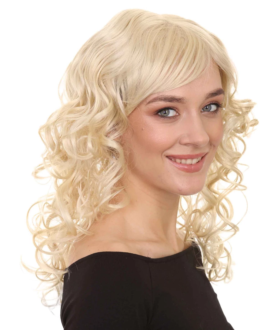 HPO Men's Adult Womens Wig | Curly Long Princess Blonde Cosplay Halloween Wig | Premium Breathable Capless Cap 6 HPO Men's Adult Womens Wig | Curly Long Princess Blonde Cosplay Halloween Wig | Premium Breathable Capless Cap