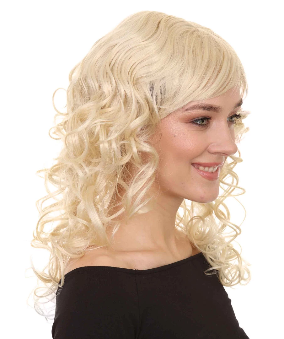HPO Men's Adult Womens Wig | Curly Long Princess Blonde Cosplay Halloween Wig | Premium Breathable Capless Cap 5 HPO Men's Adult Womens Wig | Curly Long Princess Blonde Cosplay Halloween Wig | Premium Breathable Capless Cap