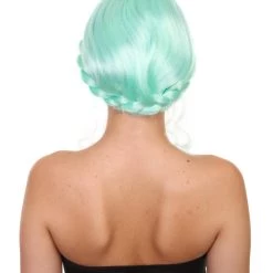 Adult Women's 16" Inch Medium Length Halloween Cosplay Braided Updo Iconic Influencer Of Social Media Costume Wig, Synthetic Soft Fiber Hair, | HPO 12 Adult Women's 16