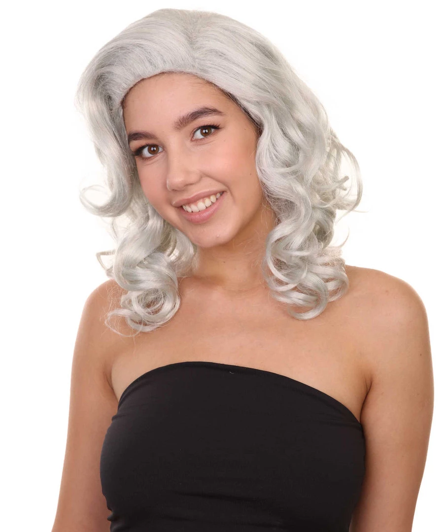Adult Women's 19" Inch Curly Soft Synthetic Cosplay Anime Halloween Iconic Pop Star Influencer Icon Wig, Synthetic Soft Fiber Hair, | HPO 1 Adult Women's 19" Inch Curly Soft Synthetic Cosplay Anime Halloween Iconic Pop Star Influencer Icon Wig, Synthetic Soft Fiber Hair, | HPO