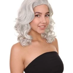 Adult Women's 19" Inch Curly Soft Synthetic Cosplay Anime Halloween Iconic Pop Star Influencer Icon Wig, Synthetic Soft Fiber Hair, | HPO 14 Adult Women's 19