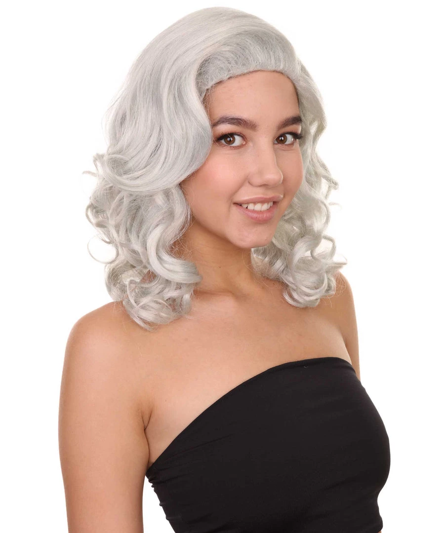 Adult Women's 19" Inch Curly Soft Synthetic Cosplay Anime Halloween Iconic Pop Star Influencer Icon Wig, Synthetic Soft Fiber Hair, | HPO 6 Adult Women's 19" Inch Curly Soft Synthetic Cosplay Anime Halloween Iconic Pop Star Influencer Icon Wig, Synthetic Soft Fiber Hair, | HPO