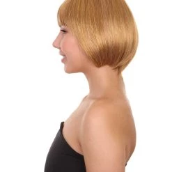 HPO Womens Gold Bob Wig | Stage/Event Fancy Halloween Wig | Premium Breathable Capless Cap 12 HPO Womens Gold Bob Wig | Stage/Event Fancy Halloween Wig | Premium Breathable Capless Cap