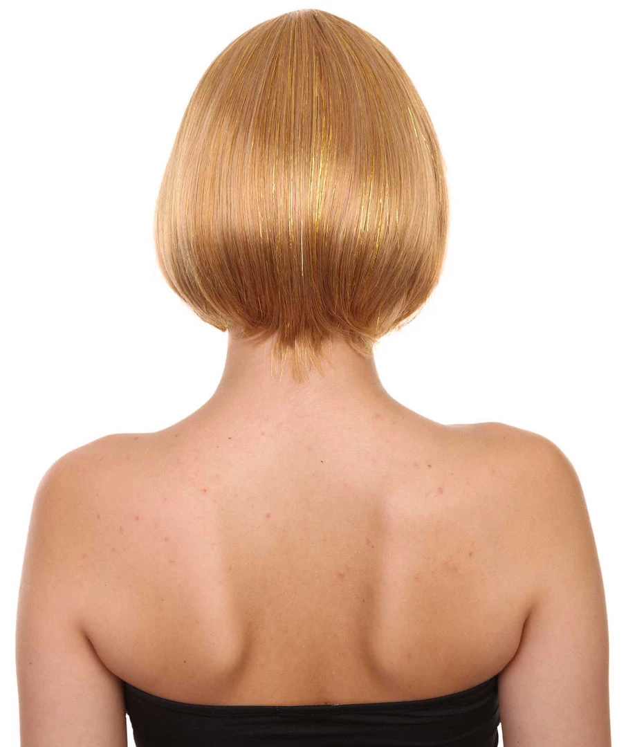 HPO Womens Gold Bob Wig | Stage/Event Fancy Halloween Wig | Premium Breathable Capless Cap 5 HPO Womens Gold Bob Wig | Stage/Event Fancy Halloween Wig | Premium Breathable Capless Cap