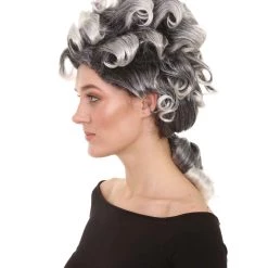 HPO Men's Witch Craft Black And Grey Womens Wig | Gothic Character Cosplay Halloween Wig | Premium Breathable Capless Cap
