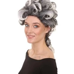 HPO Men's Witch Craft Black And Grey Womens Wig | Gothic Character Cosplay Halloween Wig | Premium Breathable Capless Cap