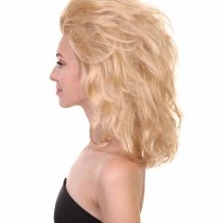 Adult Women's 17" Inch Medium Length Wavy Halloween Baroque Drag Queen Diva Costume Wig, Synthetic Soft Fiber Hair, Perfect For Your Next Convention And Group Party! | HPO 11 Adult Women's 17