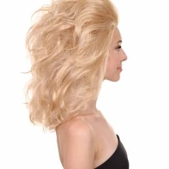 Adult Women's 17" Inch Medium Length Wavy Halloween Baroque Drag Queen Diva Costume Wig, Synthetic Soft Fiber Hair, Perfect For Your Next Convention And Group Party! | HPO 13 Adult Women's 17