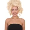 Adult Women's 14" Inch Medium Length Halloween Baroque Renaissance Lady Drag Costume Wig, Synthetic Soft Fiber Hair, Perfect For Your Next Fancy Convention And Group Royal Ball Party! | HPO