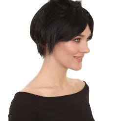 HPO Susanna Wig | Womens Short Black Character Cosplay Halloween Wig | Premium Breathable Capless Cap Men's 13 HPO Susanna Wig | Womens Short Black Character Cosplay Halloween Wig | Premium Breathable Capless Cap Men's