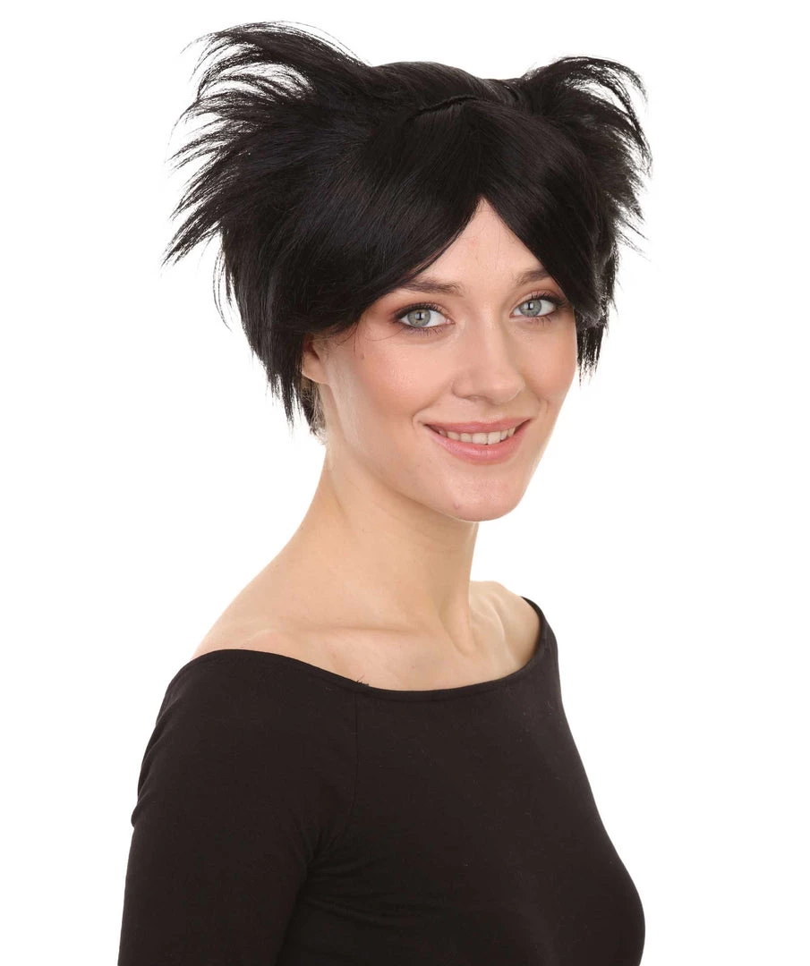 HPO Susanna Wig | Womens Short Black Character Cosplay Halloween Wig | Premium Breathable Capless Cap Men's 6 HPO Susanna Wig | Womens Short Black Character Cosplay Halloween Wig | Premium Breathable Capless Cap Men's