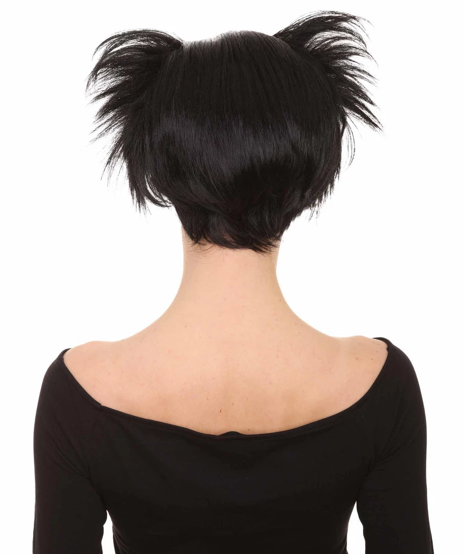 HPO Susanna Wig | Womens Short Black Character Cosplay Halloween Wig | Premium Breathable Capless Cap Men's 4 HPO Susanna Wig | Womens Short Black Character Cosplay Halloween Wig | Premium Breathable Capless Cap Men's