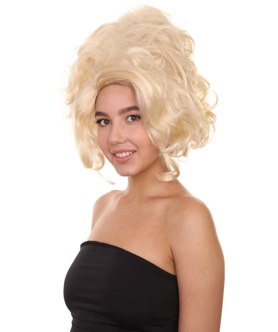 Adult Women's 14" Inch Medium Length Halloween Baroque Renaissance Lady Drag Costume Wig, Synthetic Soft Fiber Hair, Perfect For Your Next Fancy Convention And Group Royal Ball Party! | HPO 2 Adult Women's 14" Inch Medium Length Halloween Baroque Renaissance Lady Drag Costume Wig, Synthetic Soft Fiber Hair, Perfect For Your Next Fancy Convention And Group Royal Ball Party! | HPO