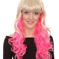HPO Princess Jessie Womens Wig | Blond Pink Cosplay Halloween Wig | Premium Breathable Capless Cap