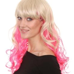 HPO Princess Jessie Womens Wig | Blond Pink Cosplay Halloween Wig | Premium Breathable Capless Cap