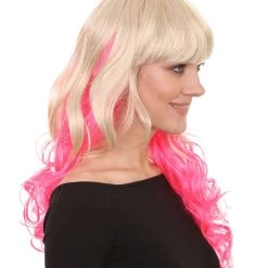 HPO Princess Jessie Womens Wig | Blond Pink Cosplay Halloween Wig | Premium Breathable Capless Cap