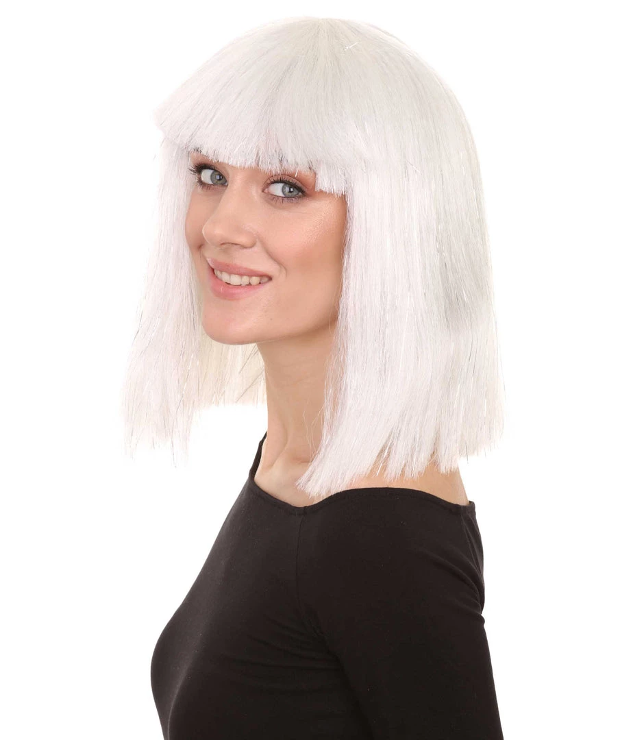 HPO Men's White Witch Adult Womens Wig | Horror Character Cosplay Halloween Wig | Premium Breathable Capless Cap 2 HPO Men's White Witch Adult Womens Wig | Horror Character Cosplay Halloween Wig | Premium Breathable Capless Cap