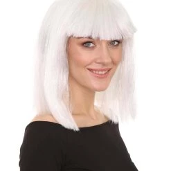 HPO Men's White Witch Adult Womens Wig | Horror Character Cosplay Halloween Wig | Premium Breathable Capless Cap 14 HPO Men's White Witch Adult Womens Wig | Horror Character Cosplay Halloween Wig | Premium Breathable Capless Cap