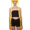 HPO Womens Anime Ponytail Bun | Braided Sexy Cosplay Party Halloween Wig | Premium Breathable Capless Cap