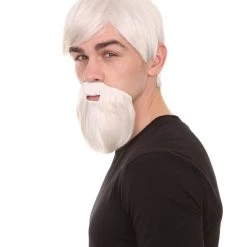 HPO Fastfood Mens Wig And Moustache | Cosplay Halloween Wig | Premium Breathable Capless Cap Men's