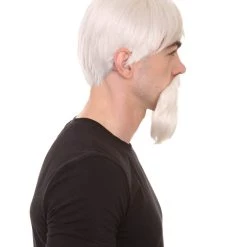 HPO Fastfood Mens Wig And Moustache | Cosplay Halloween Wig | Premium Breathable Capless Cap Men's 13 HPO Fastfood Mens Wig And Moustache | Cosplay Halloween Wig | Premium Breathable Capless Cap Men's