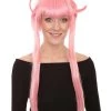 HPO Men's Comic Cutie Womens Wig | Pink Cosplay Halloween Wig | Premium Breathable Capless Cap