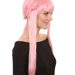 HPO Men's Comic Cutie Womens Wig | Pink Cosplay Halloween Wig | Premium Breathable Capless Cap