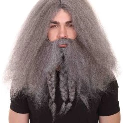 HPO Film Pirate Mens Wig And Full Beard Set | Cosplay Halloween Wig | Premium Breathable Capless Cap Men's