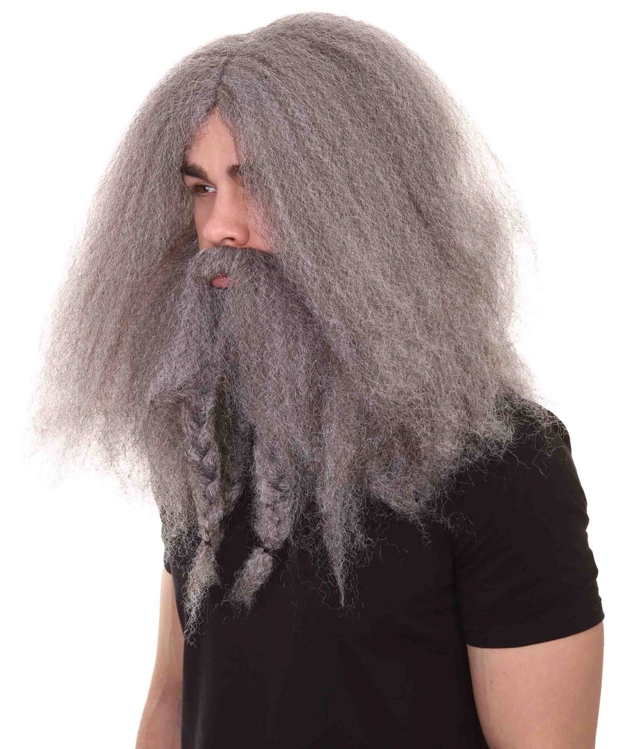 HPO Film Pirate Mens Wig And Full Beard Set | Cosplay Halloween Wig | Premium Breathable Capless Cap Men's 3 HPO Film Pirate Mens Wig And Full Beard Set | Cosplay Halloween Wig | Premium Breathable Capless Cap Men's