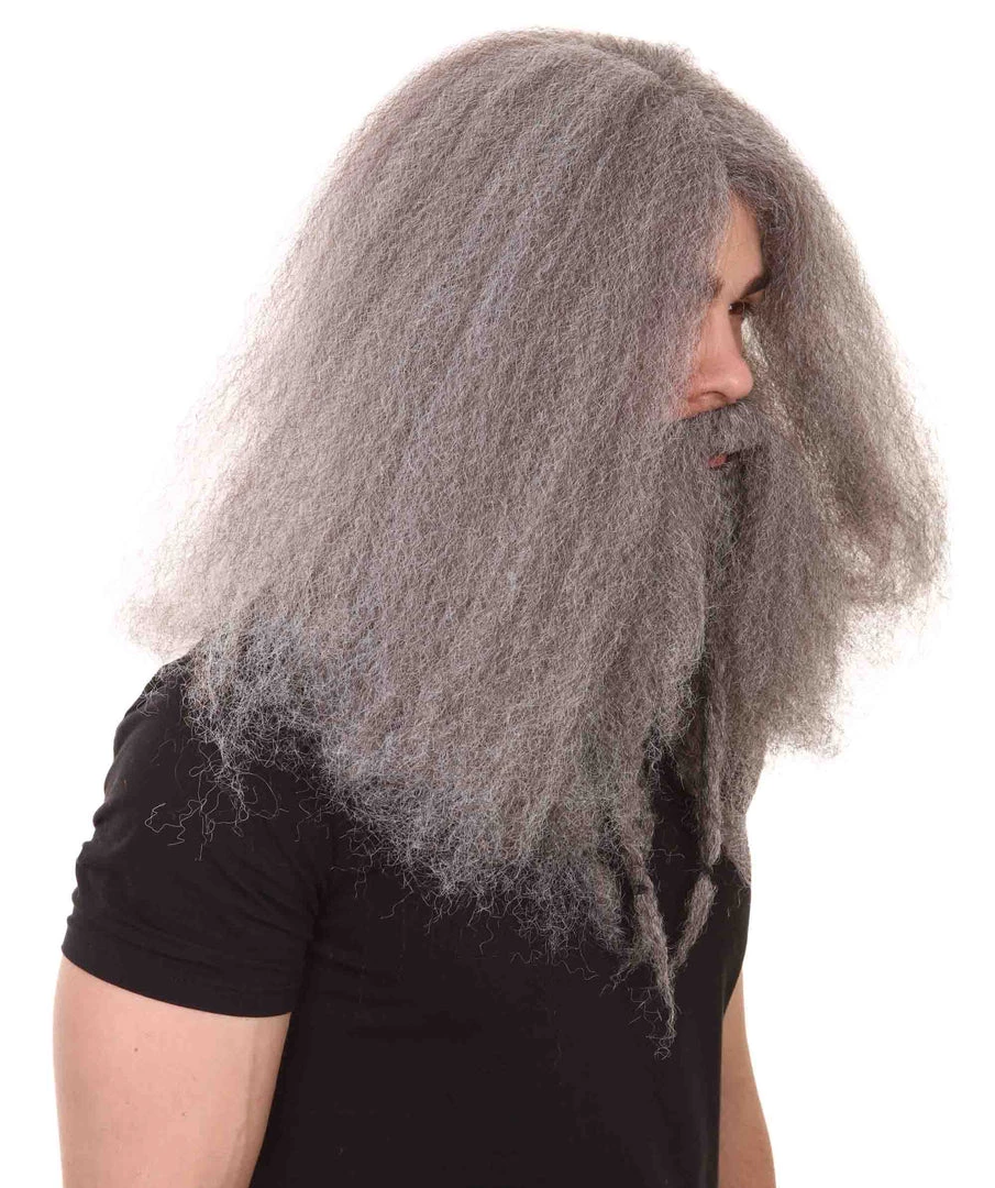 HPO Film Pirate Mens Wig And Full Beard Set | Cosplay Halloween Wig | Premium Breathable Capless Cap Men's 6 HPO Film Pirate Mens Wig And Full Beard Set | Cosplay Halloween Wig | Premium Breathable Capless Cap Men's