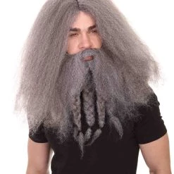 HPO Film Pirate Mens Wig And Full Beard Set | Cosplay Halloween Wig | Premium Breathable Capless Cap Men's