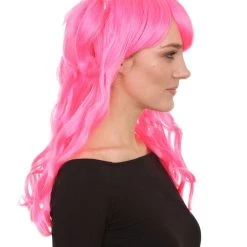 HPO Men's Long Pink Womens Pigtails | Long Pink Character Cosplay Halloween Wig | Premium Breathable Capless Cap 13 HPO Men's Long Pink Womens Pigtails | Long Pink Character Cosplay Halloween Wig | Premium Breathable Capless Cap