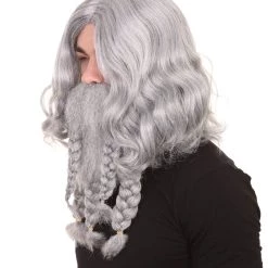 HPO Film Pirate Mens Wig And Full Beard Set | Cosplay Halloween Wig | Multiple Colors | Premium Breathable Capless Cap