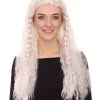 HPO Viking Princess Womens Wig | White Royal Character Cosplay Halloween Wig | Premium Breathable Capless Cap