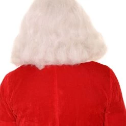 HPO Mens Santa Claus Wig And Beard Set | White Christmas Wig | Premium Breathable Capless Cap