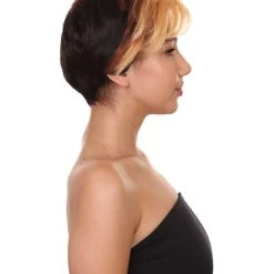 HPO Highlight Short Womens Wig | Bob Short Cosplay Halloween Wig | Premium Breathable Capless Cap 13 HPO Highlight Short Womens Wig | Bob Short Cosplay Halloween Wig | Premium Breathable Capless Cap