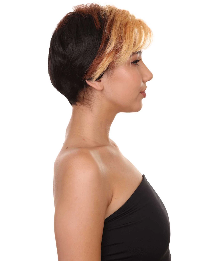 HPO Highlight Short Womens Wig | Bob Short Cosplay Halloween Wig | Premium Breathable Capless Cap 5 HPO Highlight Short Womens Wig | Bob Short Cosplay Halloween Wig | Premium Breathable Capless Cap