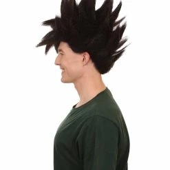 Adult Men's Medium Length Spiked Halloween Cosplay Anime Villain Blueflame Costume Wig, Synthetic Soft Fiber Hair, Perfect For Your Next Convention And Group Crossplay! | HPO