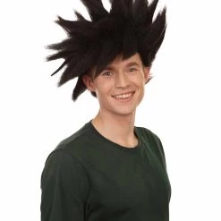 Adult Men's Medium Length Spiked Halloween Cosplay Anime Villain Blueflame Costume Wig, Synthetic Soft Fiber Hair, Perfect For Your Next Convention And Group Crossplay! | HPO