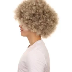 HPO SALE Afro Brown Wig | Super Jumbo Afro Cosplay Halloween Wig | Premium Breathable Capless Cap Design