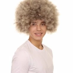 HPO SALE Afro Brown Wig | Super Jumbo Afro Cosplay Halloween Wig | Premium Breathable Capless Cap Design