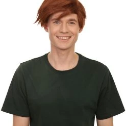 Adult Men's 10" Inch Short Length Cosplay Anime Halloween Animated Frat Guy Boss Baby Wig, Synthetic Soft Fiber Hair, | HPO