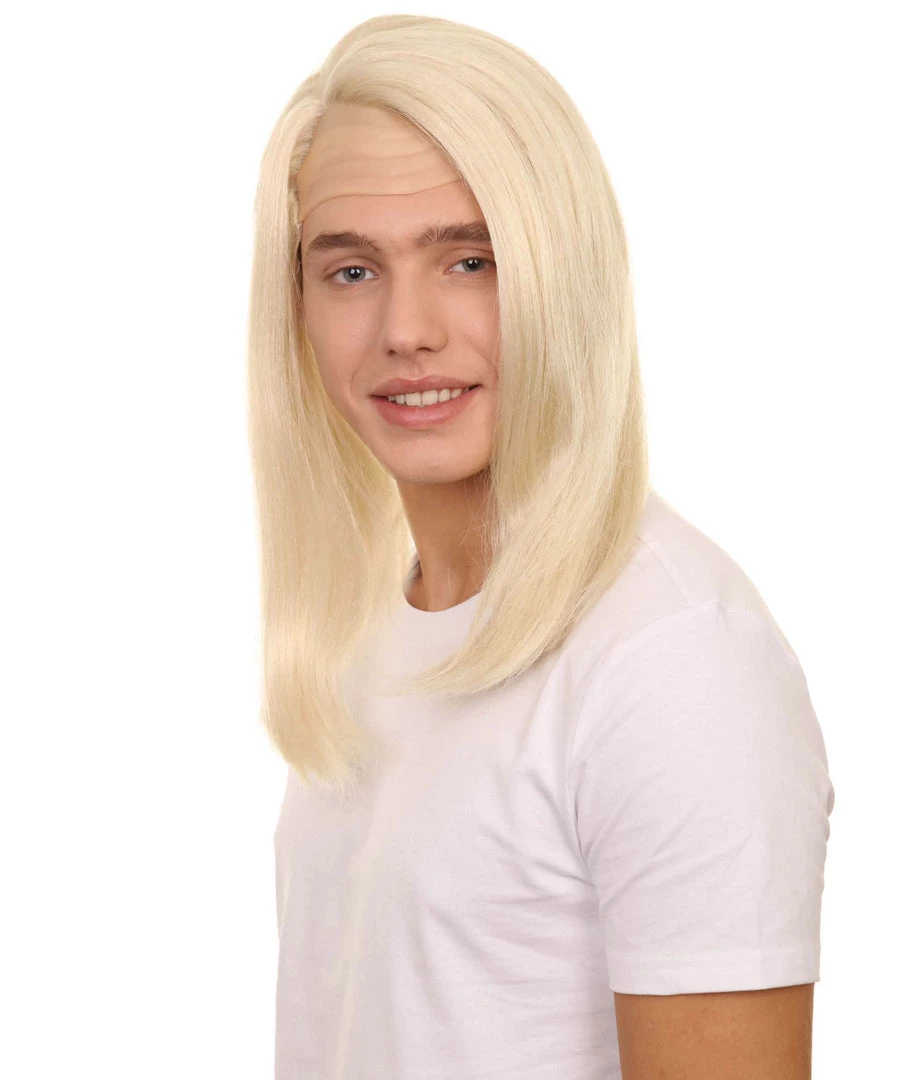 HPO Petty Dark Wizard Dad | Slick Side Parted White Hair With Fake Forehead | Premium Halloween Wig 3 HPO Petty Dark Wizard Dad | Slick Side Parted White Hair With Fake Forehead | Premium Halloween Wig