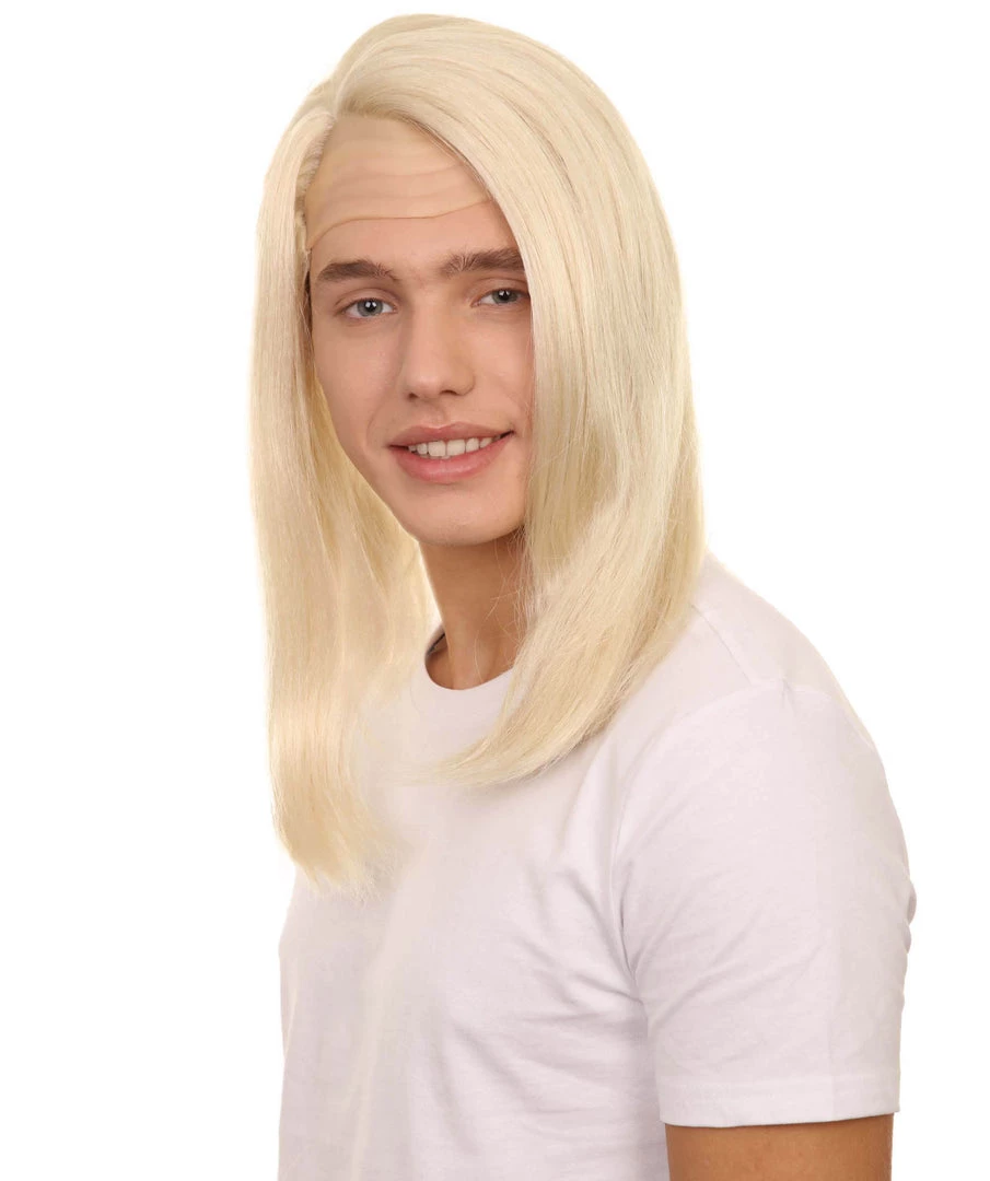 HPO Petty Dark Wizard Dad | Slick Side Parted White Hair With Fake Forehead | Premium Halloween Wig 2 HPO Petty Dark Wizard Dad | Slick Side Parted White Hair With Fake Forehead | Premium Halloween Wig