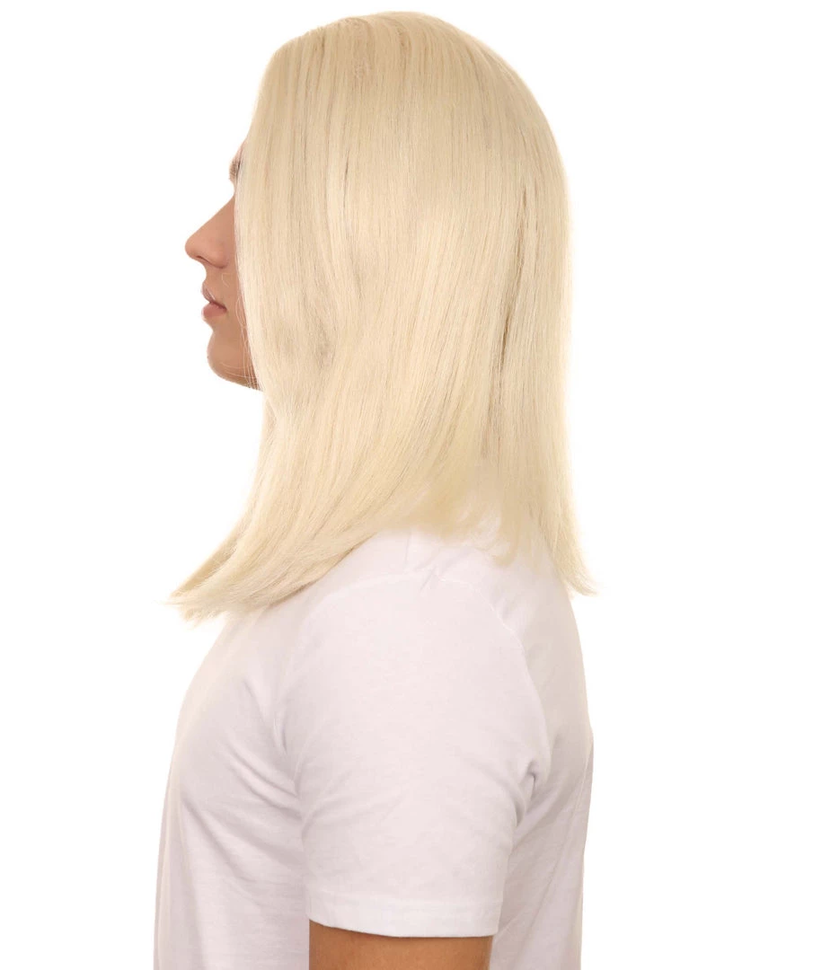 HPO Petty Dark Wizard Dad | Slick Side Parted White Hair With Fake Forehead | Premium Halloween Wig 4 HPO Petty Dark Wizard Dad | Slick Side Parted White Hair With Fake Forehead | Premium Halloween Wig