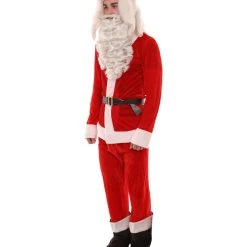HPO Adult Men's Classic Santa Claus Suit Costume | Red Christmas Costume 10 HPO Adult Men's Classic Santa Claus Suit Costume | Red Christmas Costume