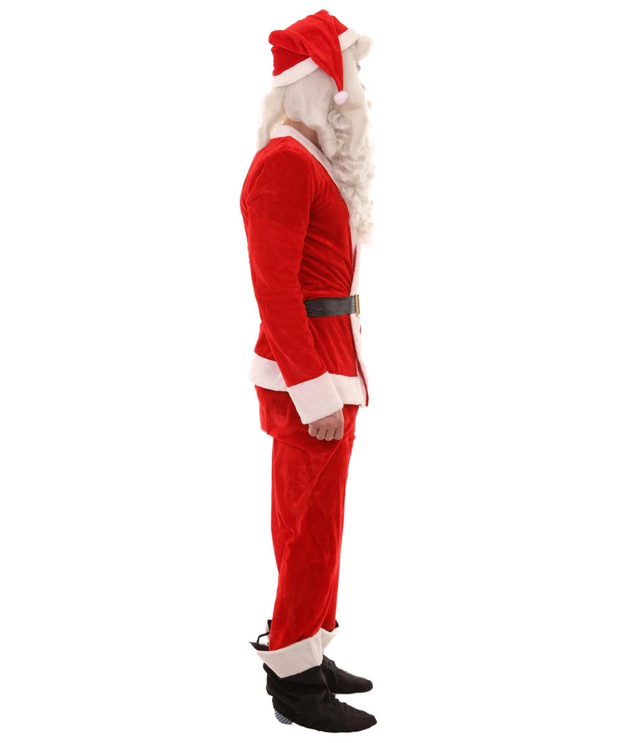 HPO Adult Men's Classic Santa Claus Suit Costume | Red Christmas Costume 6 HPO Adult Men's Classic Santa Claus Suit Costume | Red Christmas Costume