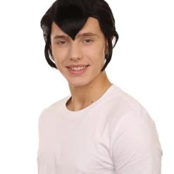 Adult Men's 10" Inch Short Length Anime Cosplay Party Fighter Samaurai Wig, Synthetic Soft Fibers Hair | HPO