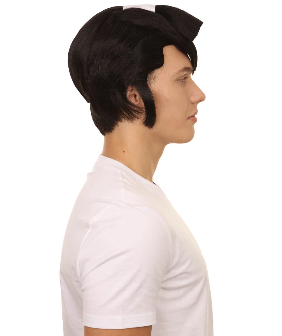 Adult Men's 10" Inch Short Length Anime Cosplay Party Fighter Samaurai Wig, Synthetic Soft Fibers Hair | HPO 5 Adult Men's 10" Inch Short Length Anime Cosplay Party Fighter Samaurai Wig, Synthetic Soft Fibers Hair | HPO